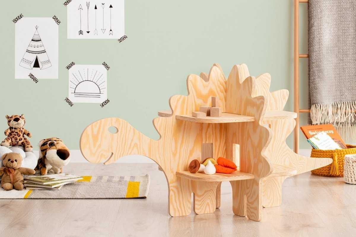 Stégosaure en bois étagère