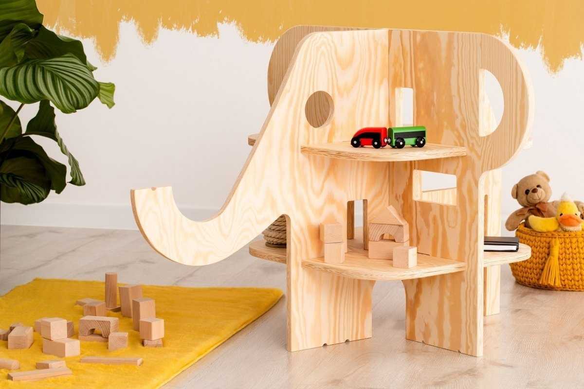 petite étagère en bois pour enfant éléphant