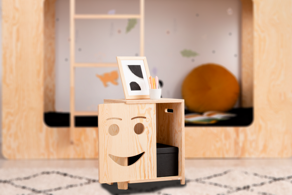 POPPY Table de chevet en bois enfant