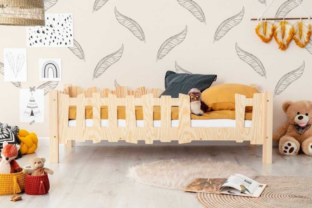 Lit modulable 70x140cm enfant en bois LEON avec option accès à droite Lit modulable 70x140cm enfant en bois LEON avec option accès à droite