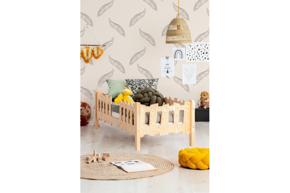 Lit modulable enfant en bois naturel LEON Lit modulable enfant en bois naturel LEON
