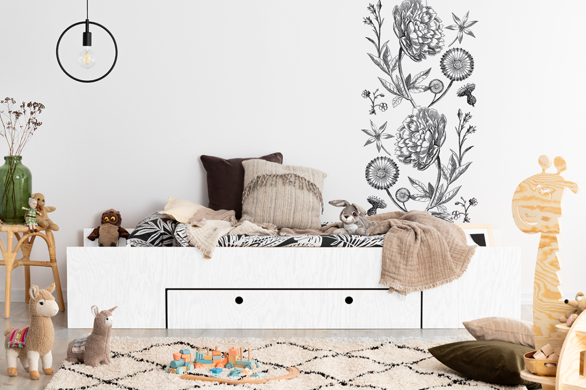 Lit modulable enfant en bois WILLOW 80x190cm avec option peinture blanche