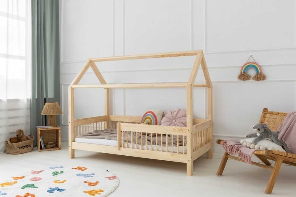 Alba lit cabane bois pieds surélevés Alba lit cabane bois pieds surélevés