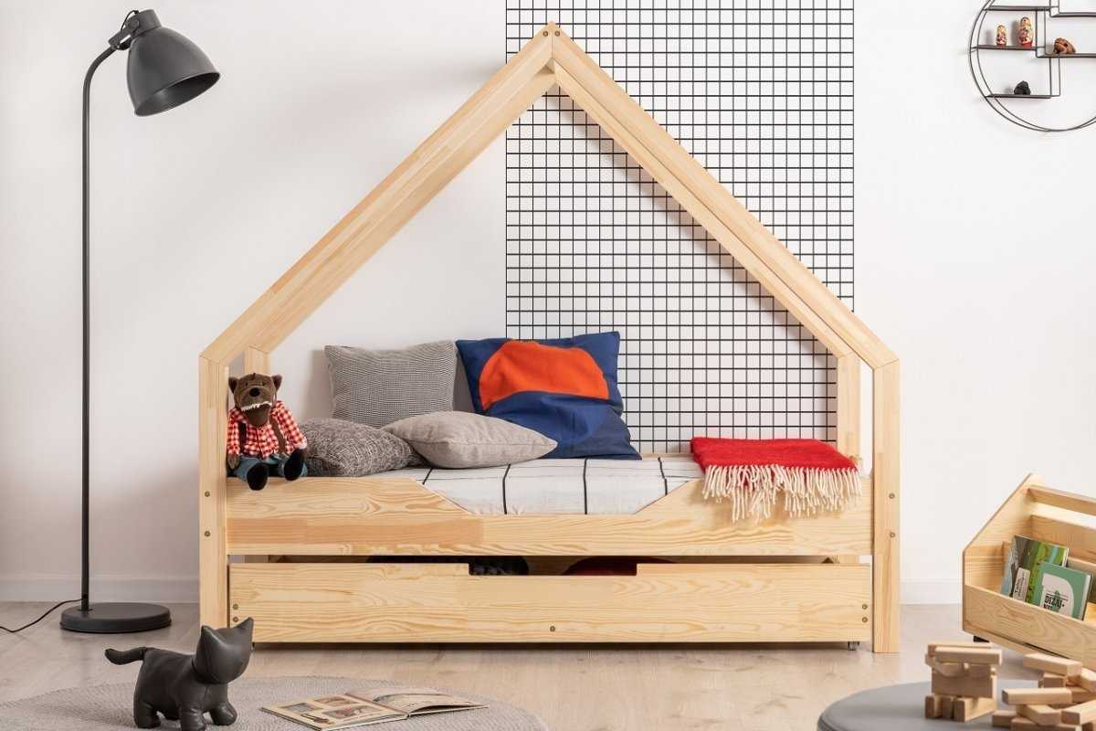 Lit cabane enfant en bois de Pin tiroir fermé Béryl