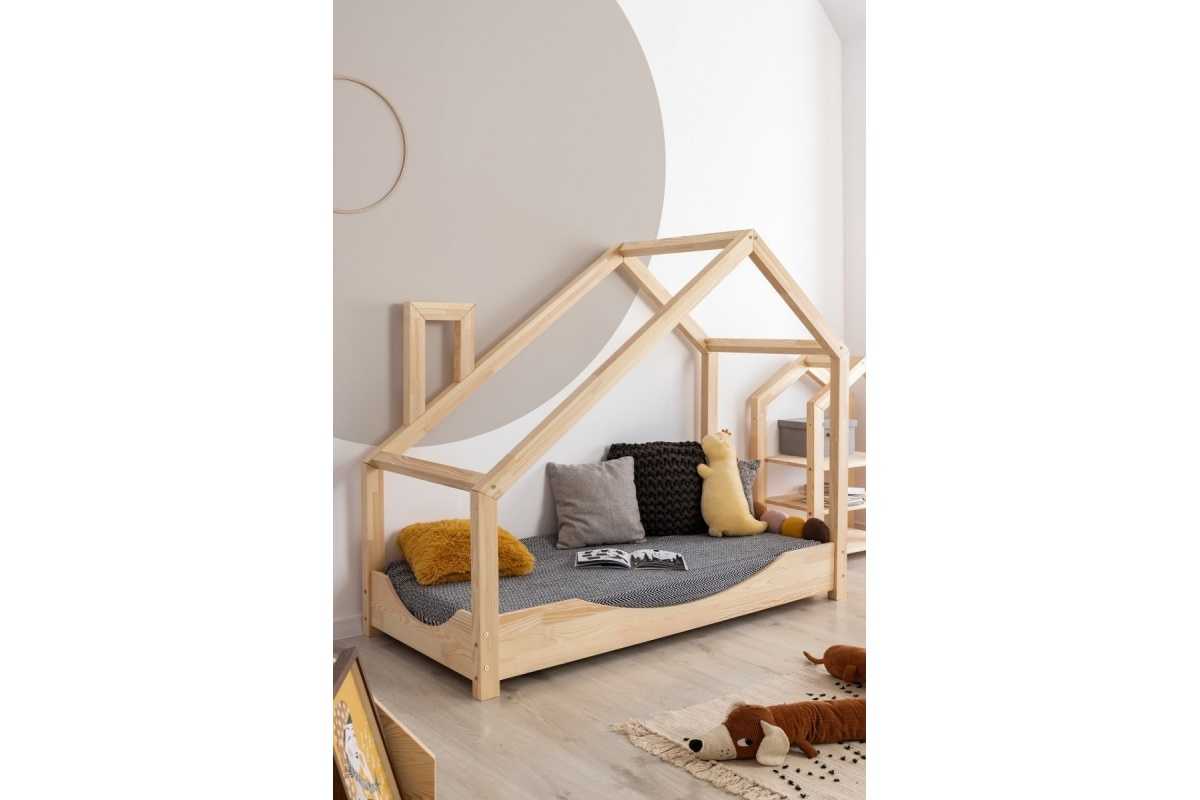 FREIDA lit cabane enfant en bois de pin renouvelable modulable