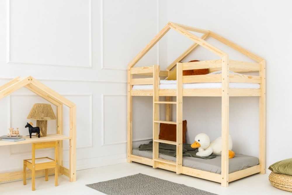 CALEB lit superposé maison enfant en bois de pin 2
