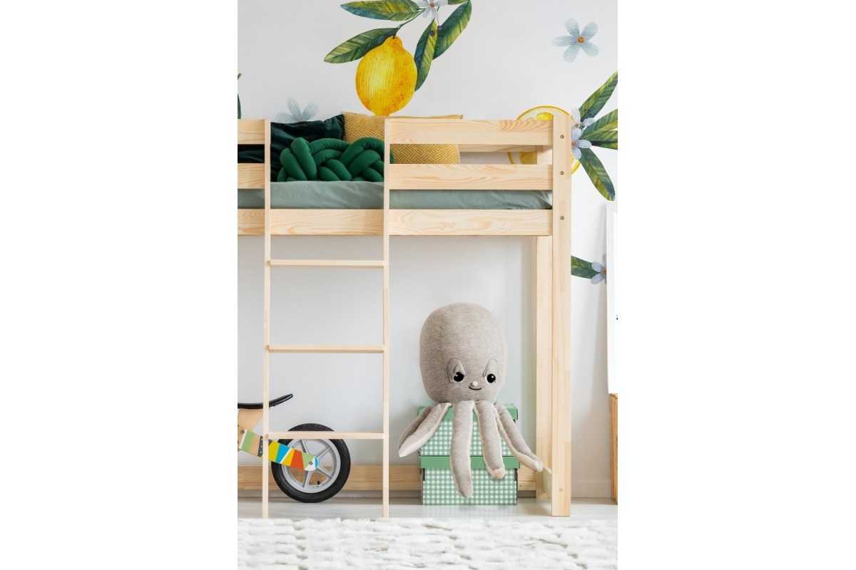Lit mezzanine en bois de Pin enfant avec échelle
