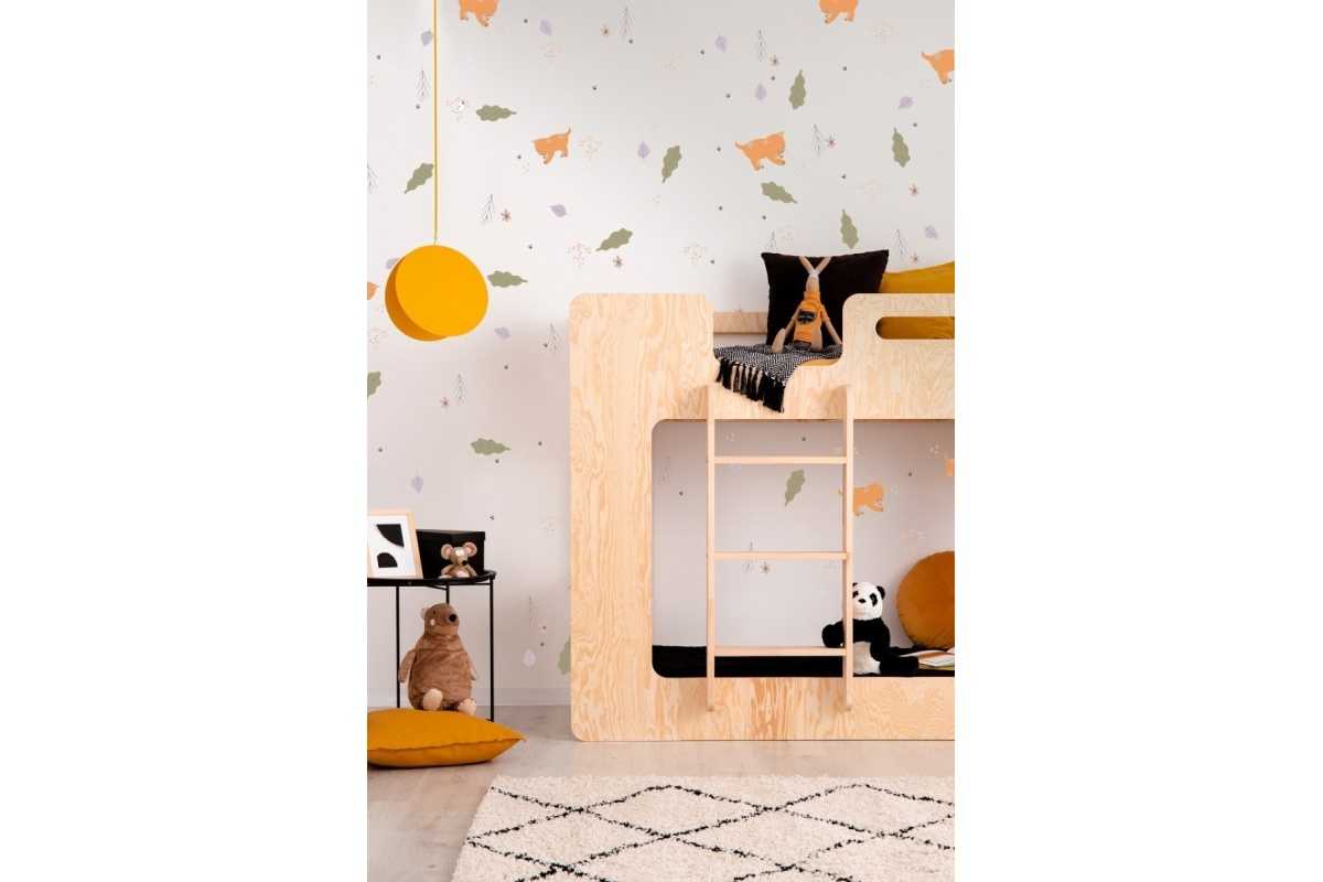 Lit superposé en bois avec échelle GLEN