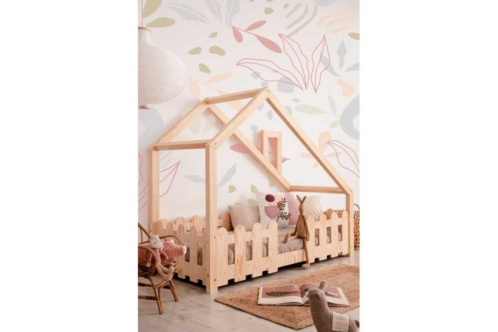 Lit cabane en bois enfant ESTER 90x190cm 2
