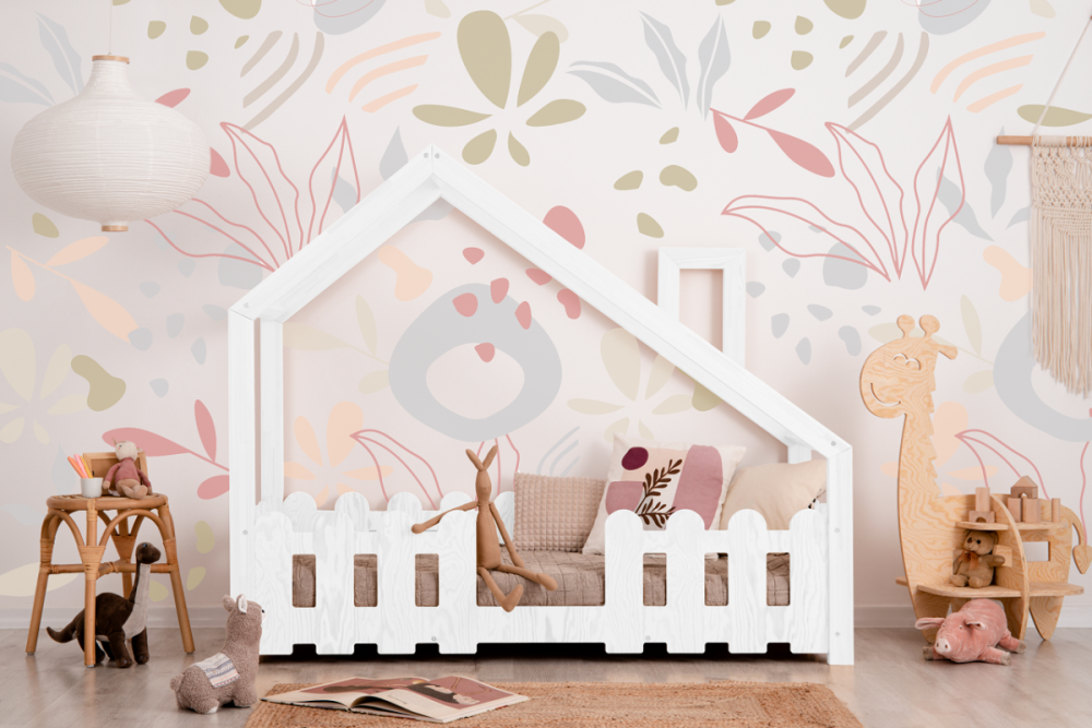 Lit cabane en bois enfant ESTER blanc 90x190cm Lit cabane en bois enfant ESTER blanc 90x190cm