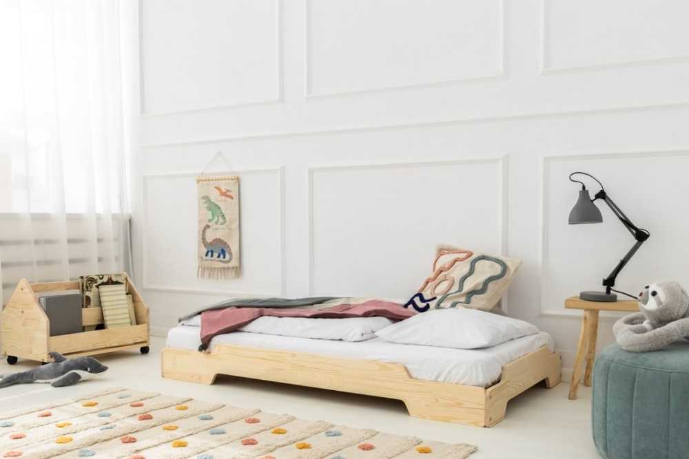 Lit en bois de pin TAO 90x190cm Lit en bois de pin TAO 90x190cm