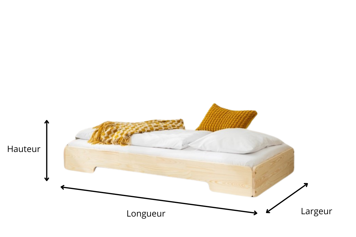 Schéma du lit en bois JIM